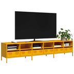 Meuble TV Industriel en Acier Blanc - 101,5 cm-Mon Meuble TV-jaune moutarde-202 cm-24