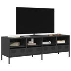 Meuble TV Industriel en Acier Blanc - 101,5 cm-Mon Meuble TV-Noir-135 cm-21