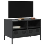 Meuble TV Industriel en Acier Blanc - 101,5 cm-Mon Meuble TV-Noir-68 cm-35