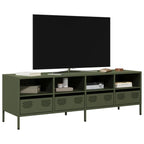 Meuble TV Industriel en Acier Blanc - 101,5 cm-Mon Meuble TV-Vert olive-135 cm-20