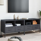 Meuble TV Industriel en Acier Noir - Lot de 2-Mon Meuble TV-Anthracite-2-19