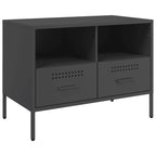 Meuble TV Industriel en Acier Noir - Lot de 2-Mon Meuble TV-Noir-1-6