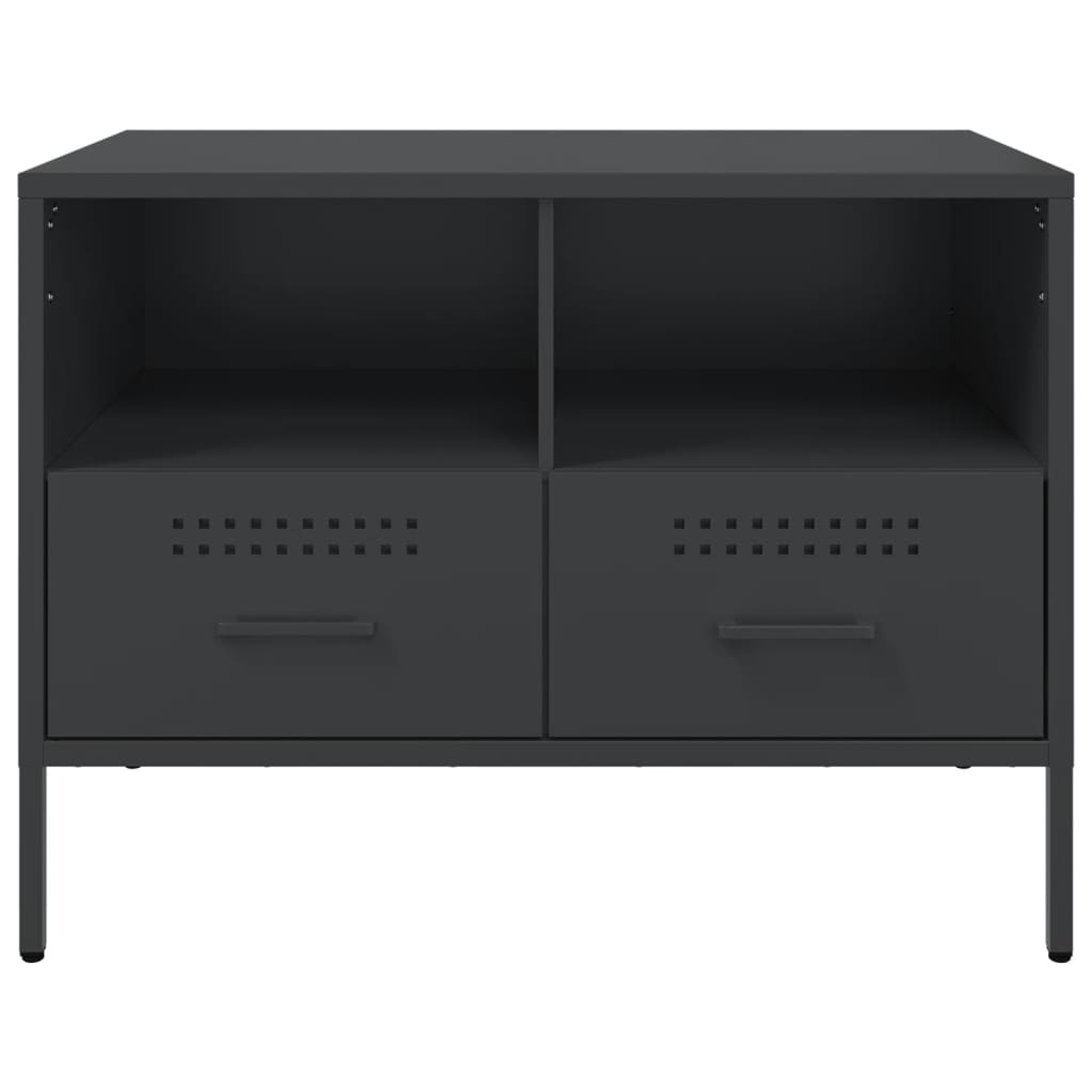 Meuble TV Industriel en Acier Noir - Lot de 2-Mon Meuble TV-Noir-1-7
