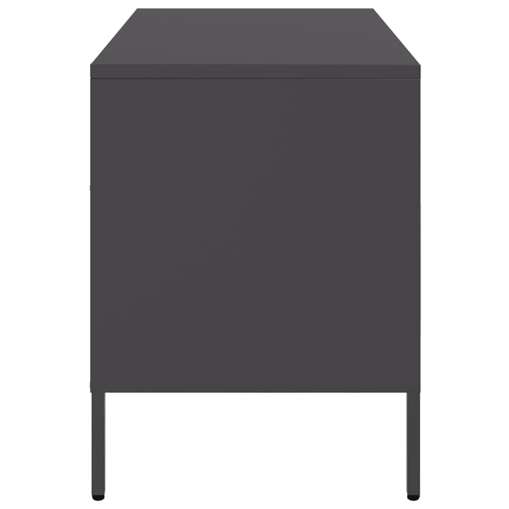 Meuble TV Industriel en Acier Noir - Lot de 2-Mon Meuble TV-Noir-1-8