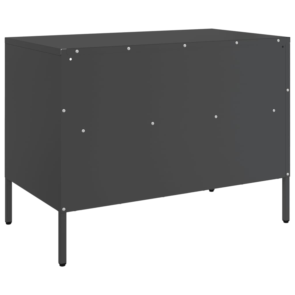 Meuble TV Industriel en Acier Noir - Lot de 2-Mon Meuble TV-Noir-1-9