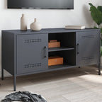 Meuble TV Industriel en Acier Rose - 100 cm-Mon Meuble TV-Anthracite-14