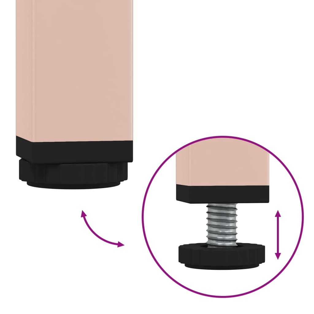Meuble TV Industriel en Acier Rose - 100 cm-Mon Meuble TV-Rose-10
