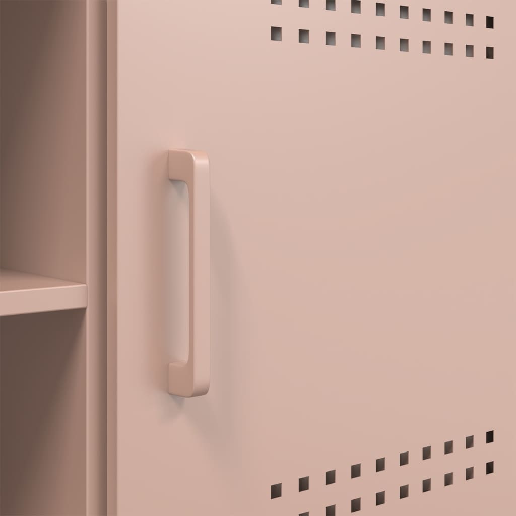 Meuble TV Industriel en Acier Rose - 100 cm-Mon Meuble TV-Rose-11