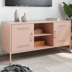 Meuble TV Industriel en Acier Rose - 100 cm-Mon Meuble TV-Rose-2