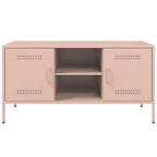 Meuble TV Industriel en Acier Rose - 100 cm-Mon Meuble TV-Rose-6
