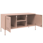 Meuble TV Industriel en Acier Rose - 100 cm-Mon Meuble TV-Rose-9