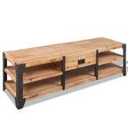 Meuble TV Industriel en Bois d'Acacia et Métal - 140 cm-Mon Meuble TV-1