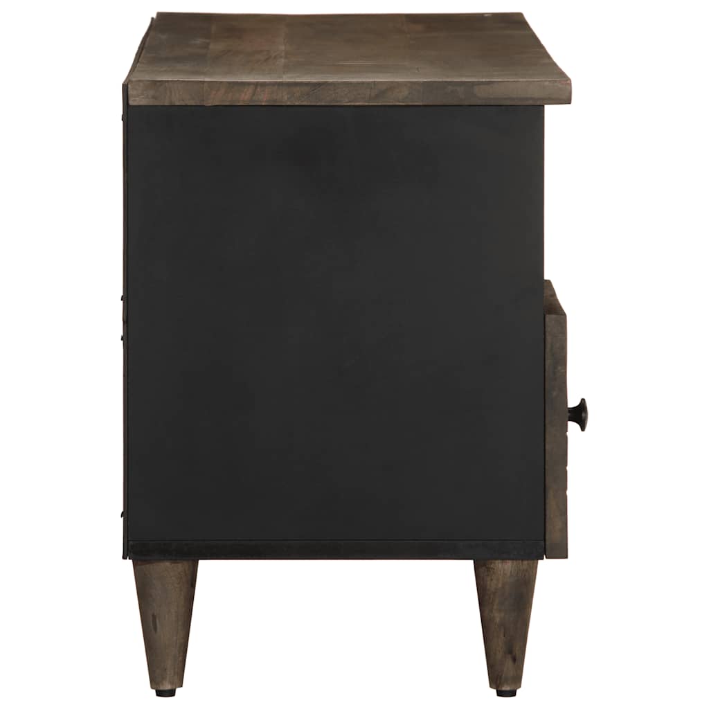 Meuble TV Industriel en Bois de Manguier Noir - 100 cm-Mon Meuble TV-4