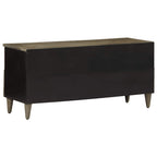 Meuble TV Industriel en Bois de Manguier Noir - 100 cm-Mon Meuble TV-5