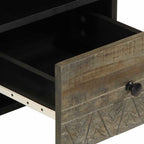 Meuble TV Industriel en Bois de Manguier Noir - 100 cm-Mon Meuble TV-7