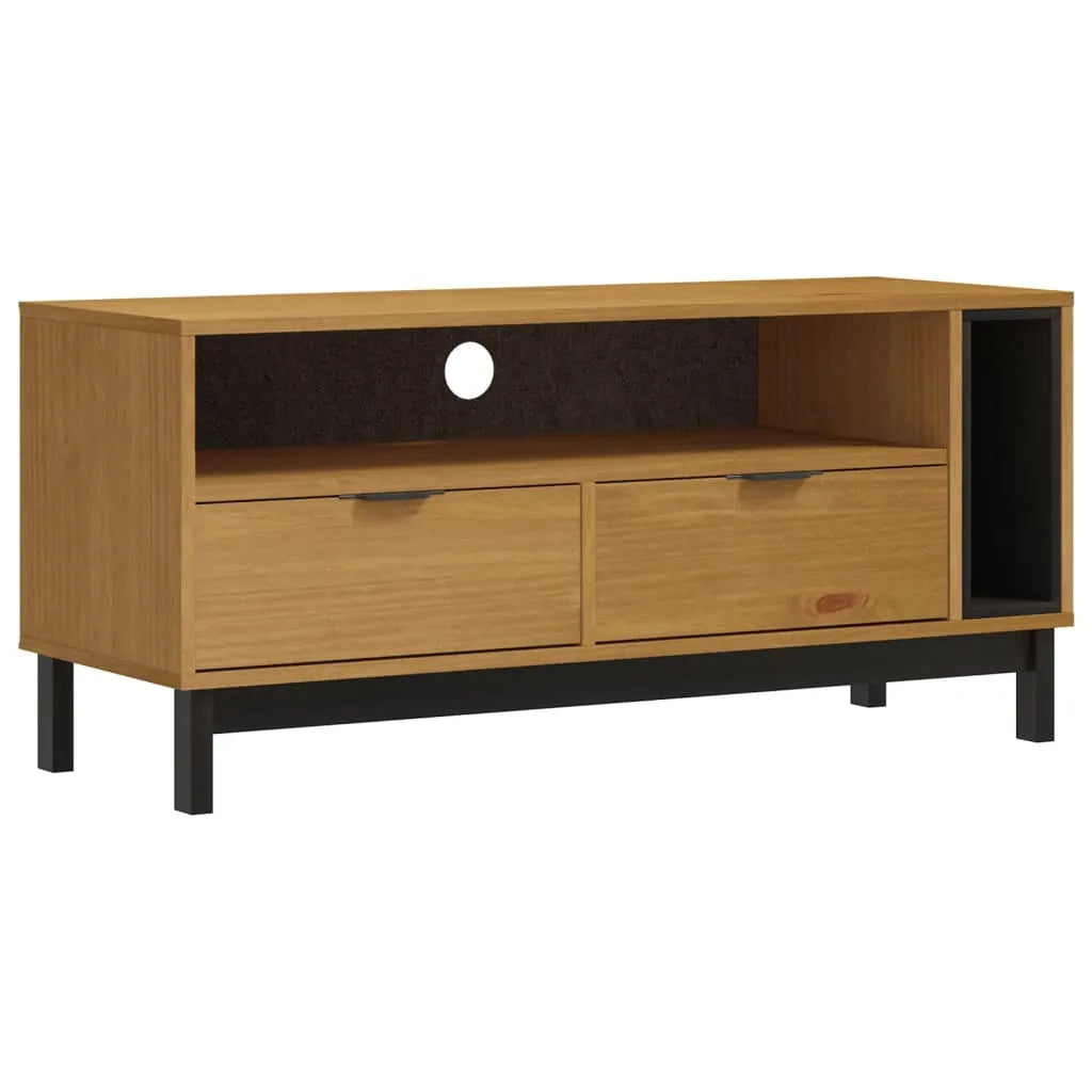 Meuble TV Industriel en Bois et Noir - 110 cm-Mon Meuble TV-1