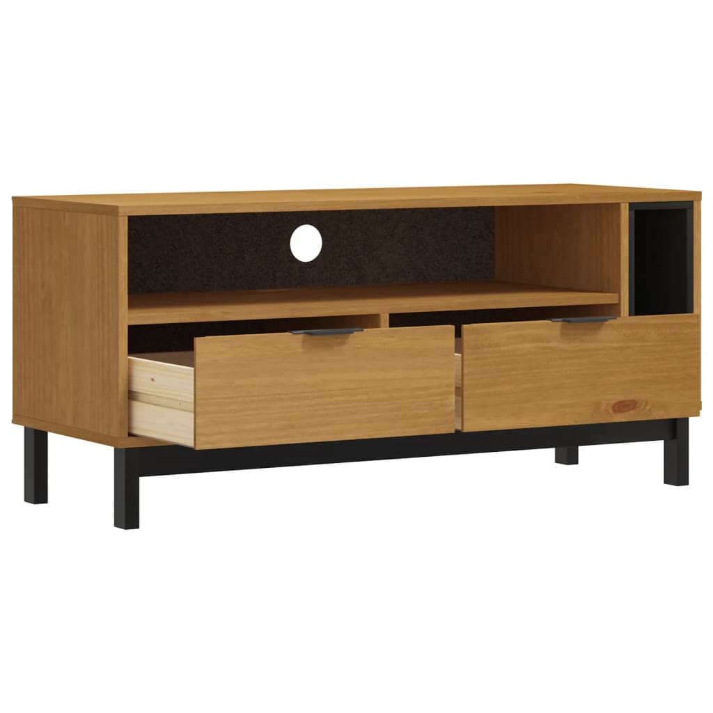 Meuble TV Industriel en Bois et Noir - 110 cm-Mon Meuble TV-4