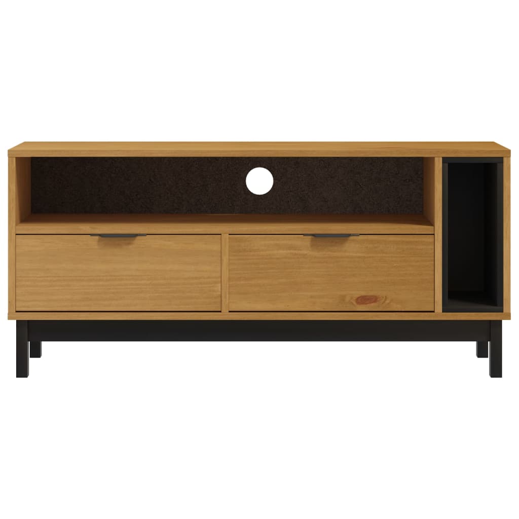 Meuble TV Industriel en Bois et Noir - 110 cm-Mon Meuble TV-5