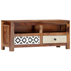 Meuble TV Industriel en Bois Massif - 90 cm-Mon Meuble TV-10