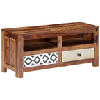 Meuble TV Industriel en Bois Massif - 90 cm-Mon Meuble TV-3