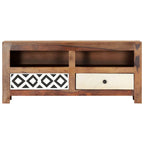Meuble TV Industriel en Bois Massif - 90 cm-Mon Meuble TV-4