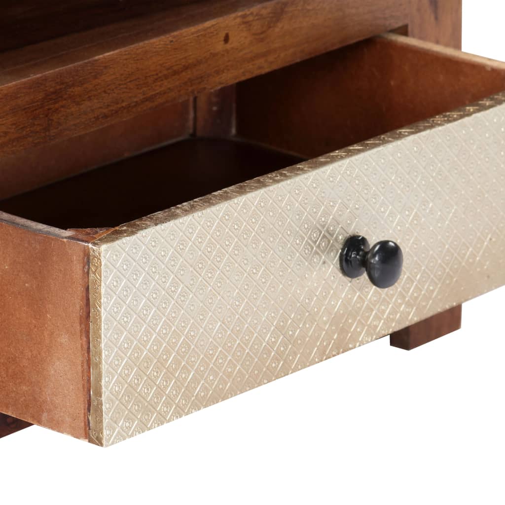 Meuble TV Industriel en Bois Massif - 90 cm-Mon Meuble TV-6