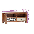 Meuble TV Industriel en Bois Massif - 90 cm-Mon Meuble TV-7