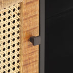 Meuble TV Industriel en Bois, Métal et Canne - 90 cm-Mon Meuble TV-6