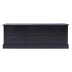 Meuble TV Industriel en Bois Noir - 108 cm-Mon Meuble TV-Blanc-1-2