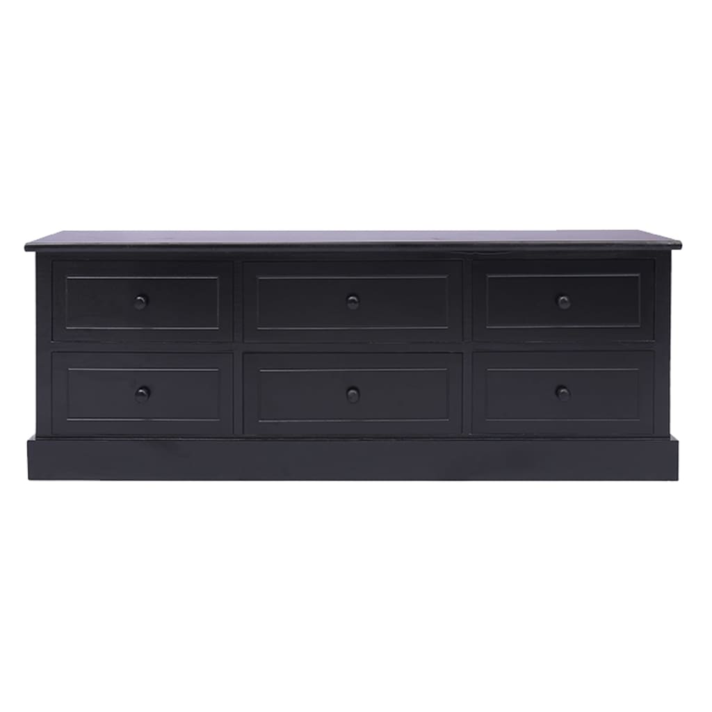 Meuble TV Industriel en Bois Noir - 108 cm-Mon Meuble TV-Blanc-1-2