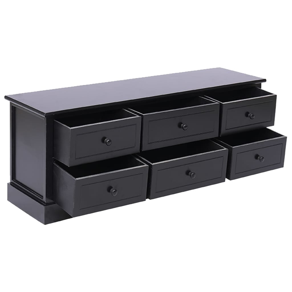 Meuble TV Industriel en Bois Noir - 108 cm-Mon Meuble TV-Blanc-1-5