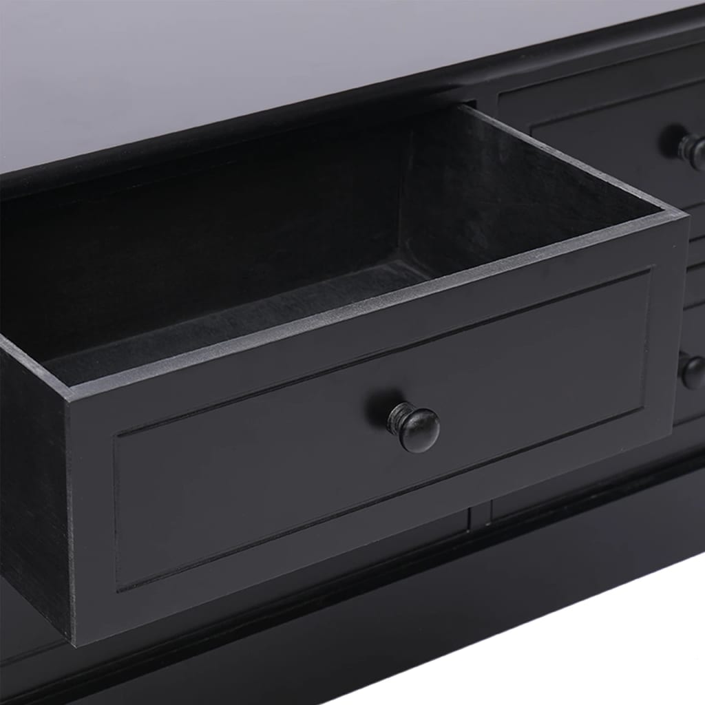 Meuble TV Industriel en Bois Noir - 108 cm-Mon Meuble TV-Blanc-1-6