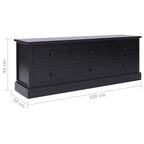 Meuble TV Industriel en Bois Noir - 108 cm-Mon Meuble TV-Blanc-1-7