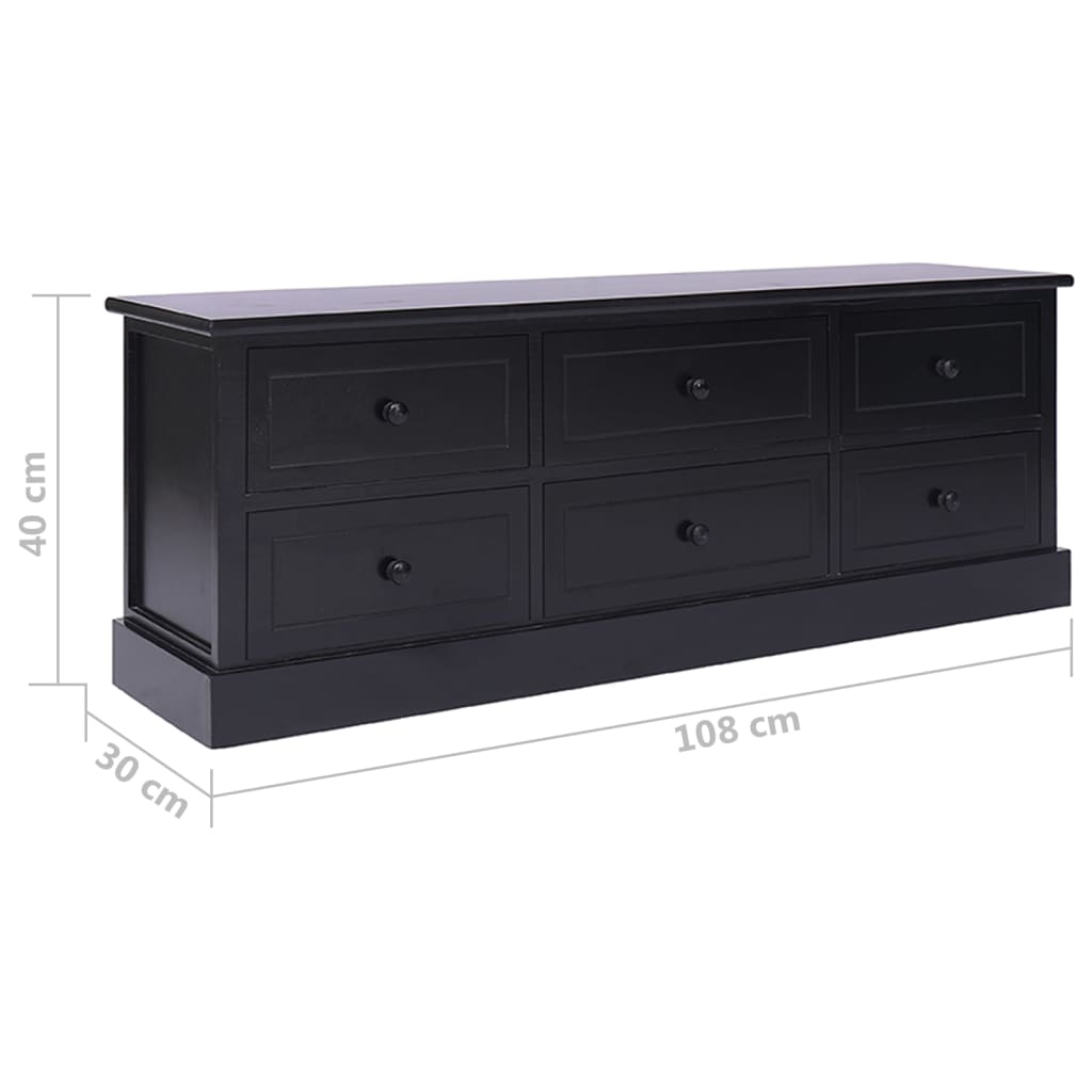 Meuble TV Industriel en Bois Noir - 108 cm-Mon Meuble TV-Blanc-1-7