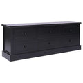 Meuble TV Industriel en Bois Noir - 108 cm-Mon Meuble TV-Noir-1-1