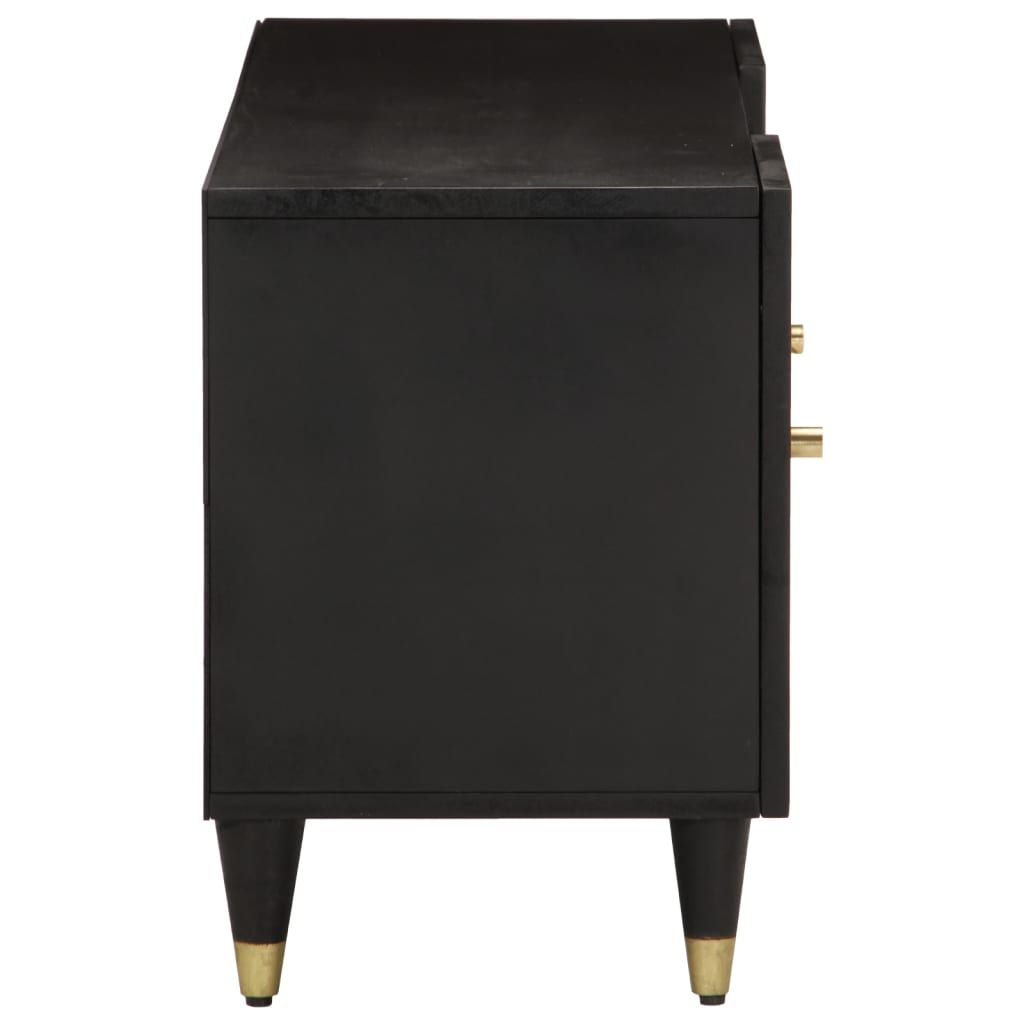 Meuble TV Industriel en Manguier Noir - 105 cm-Mon Meuble TV-marron miel-1-4