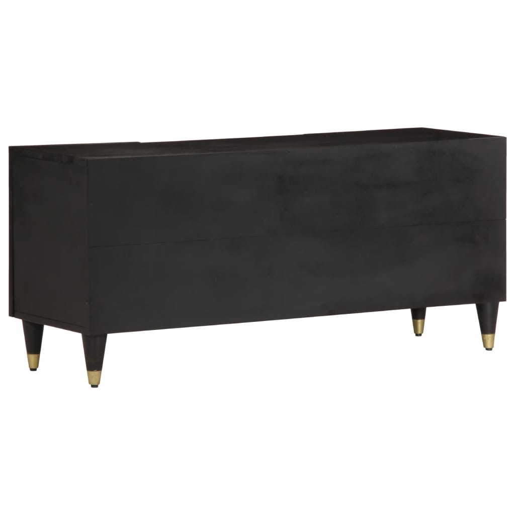 Meuble TV Industriel en Manguier Noir - 105 cm-Mon Meuble TV-marron miel-1-5