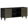 Meuble TV Industriel en Manguier Noir - 105 cm-Mon Meuble TV-Noir-1-1