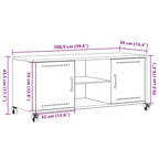 Meuble TV Industriel en Métal Noir - 100,5 cm-Mon Meuble TV-Anthracite-1-12