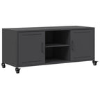 Meuble TV Industriel en Métal Noir - 100,5 cm-Mon Meuble TV-Anthracite-1-2