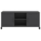 Meuble TV Industriel en Métal Noir - 100,5 cm-Mon Meuble TV-Anthracite-1-6