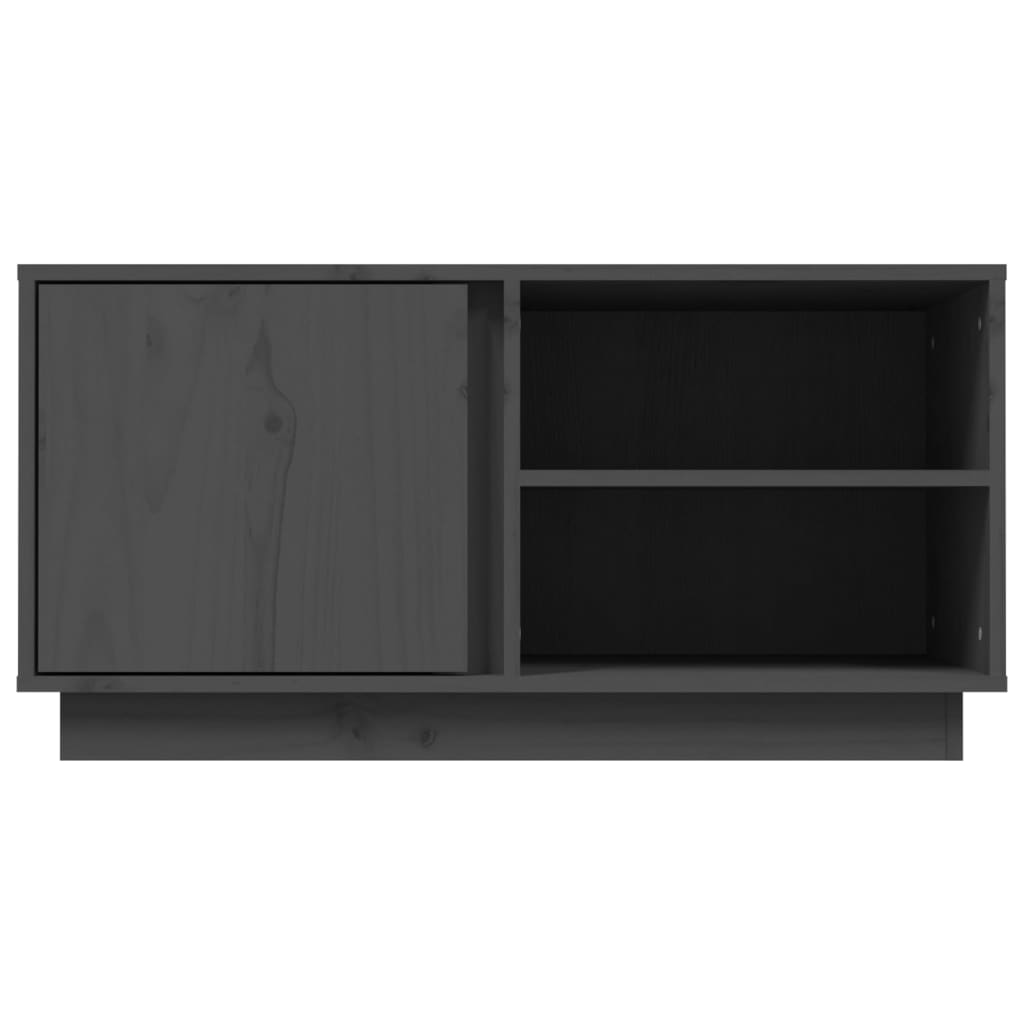 Meuble TV Industriel en Pin Massif Gris - 80 cm-Mon Meuble TV-Gris-6