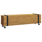 Meuble TV Industriel en Teck Massif - 110 cm-Mon Meuble TV-1