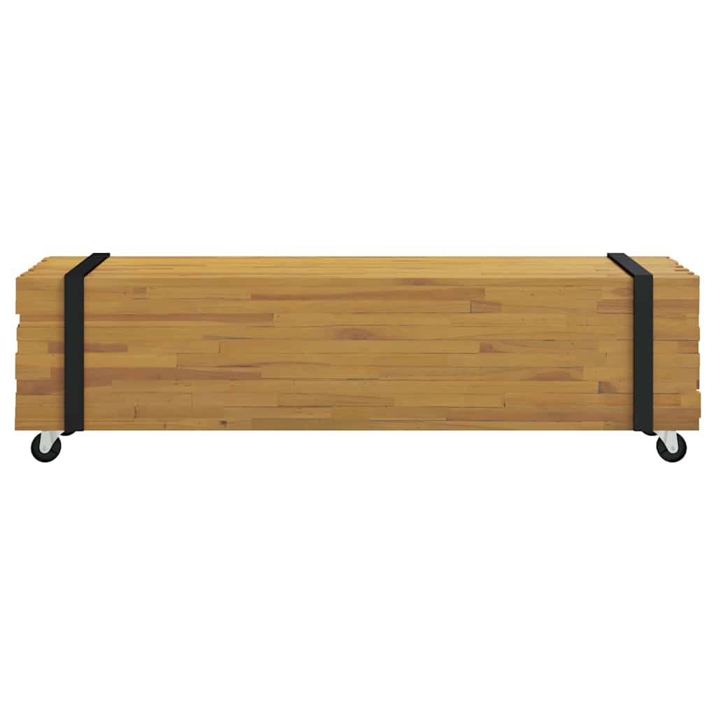 Meuble TV Industriel en Teck Massif - 110 cm-Mon Meuble TV-4