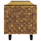 Meuble TV Industriel en Teck Massif - 110 cm-Mon Meuble TV-5
