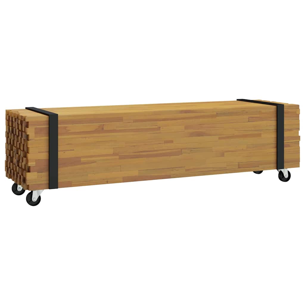 Meuble TV Industriel en Teck Massif - 110 cm-Mon Meuble TV-6