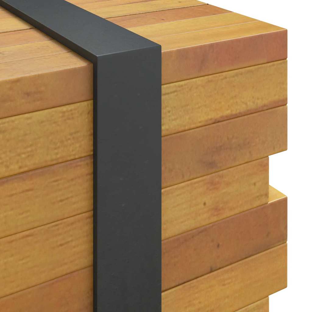 Meuble TV Industriel en Teck Massif - 110 cm-Mon Meuble TV-7