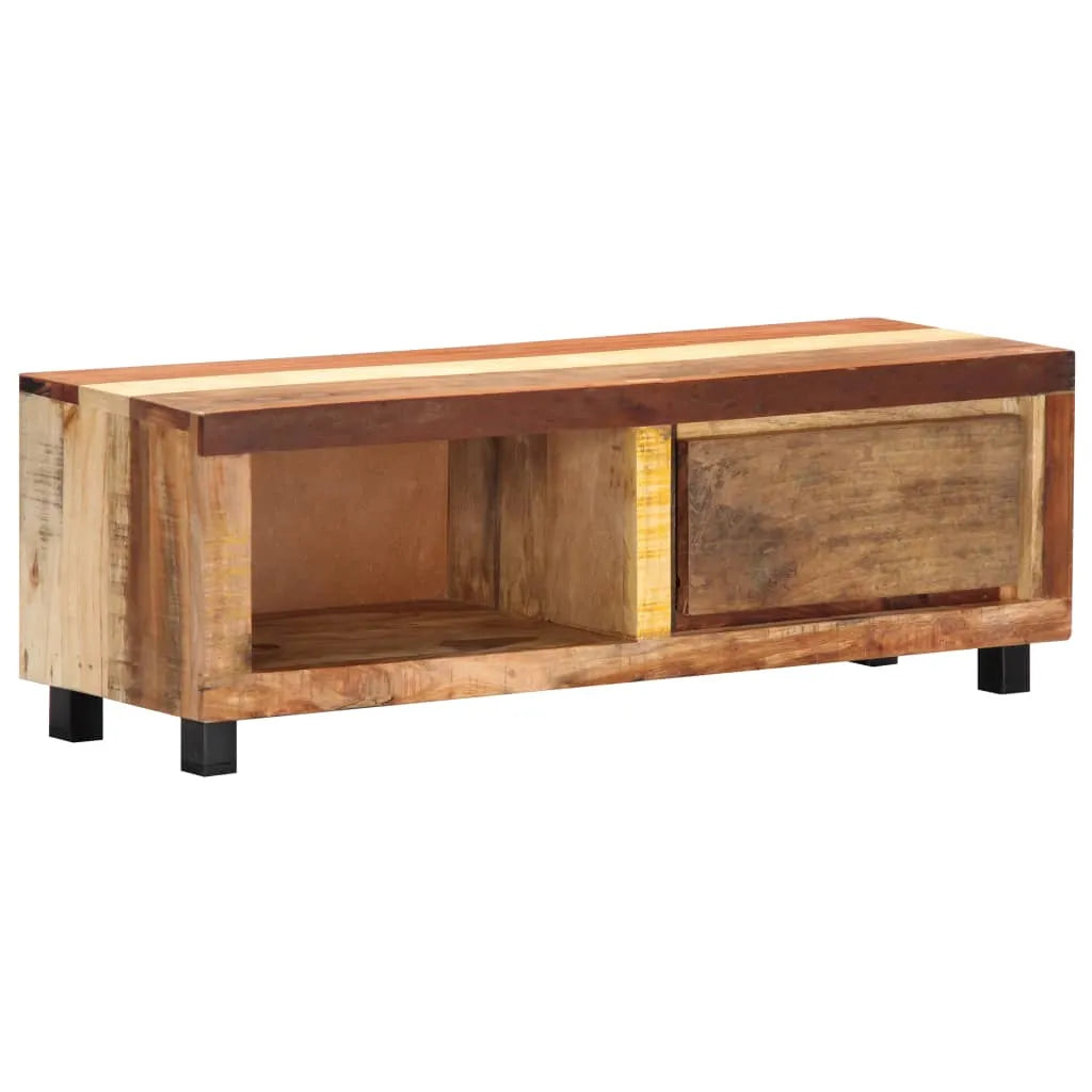 Meuble TV Industriel Fait Maison en Bois de Récupération - 100 cm-Mon Meuble TV-1