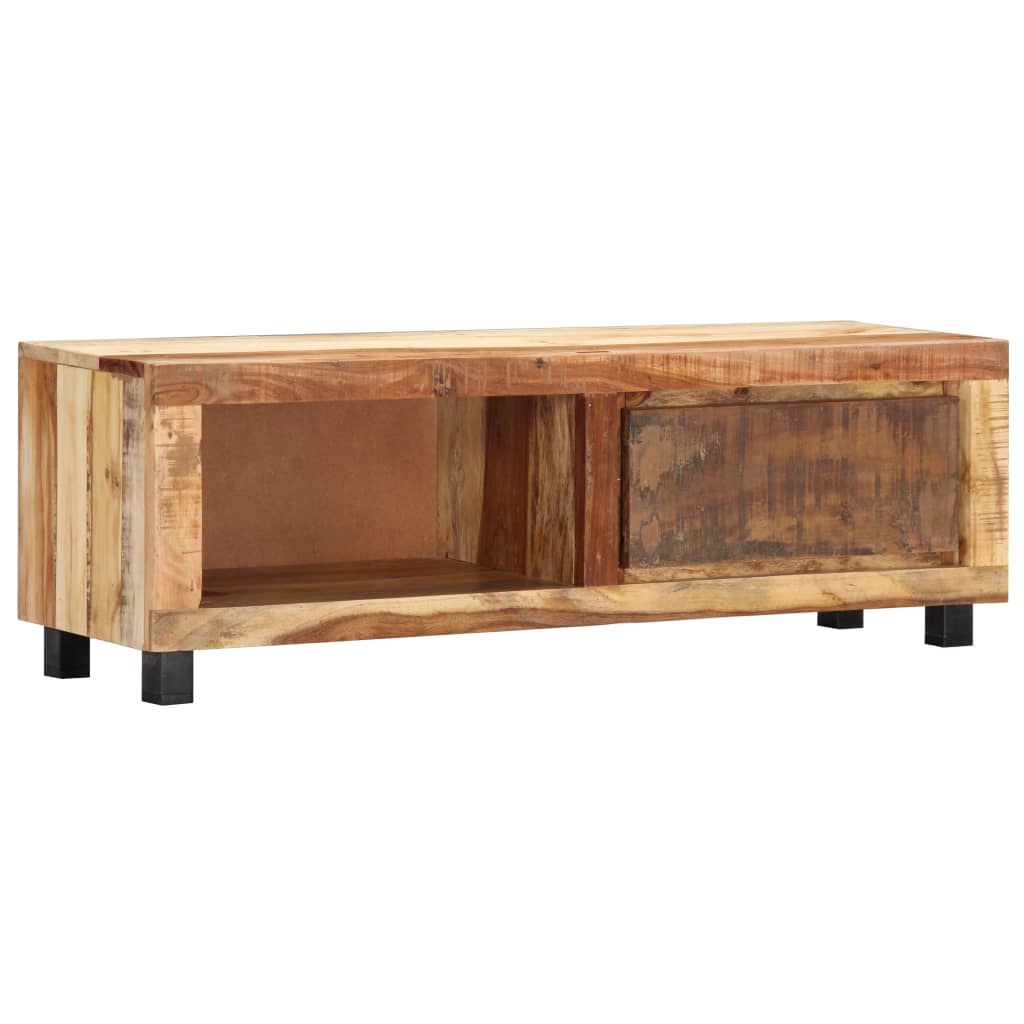 Meuble TV Industriel Fait Maison en Bois de Récupération - 100 cm-Mon Meuble TV-10