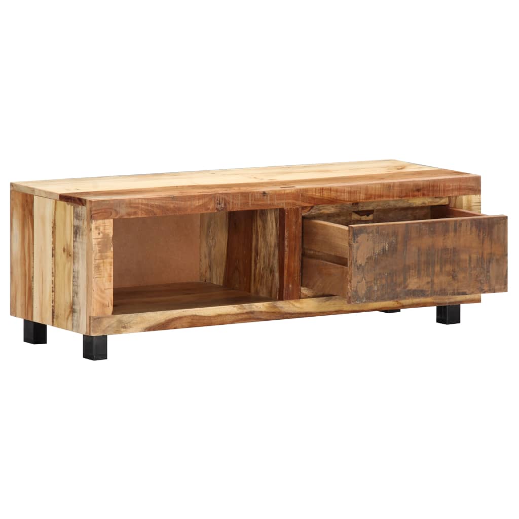 Meuble TV Industriel Fait Maison en Bois de Récupération - 100 cm-Mon Meuble TV-4